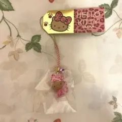 ハローキティ　ご当地　大阪限定　ギャル　根付けストラップ　ピンク