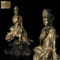 仏像 懐中仏 骨董品 古美術 観音菩薩 小仏 仏像 時代仏 骨董 仏教美術 古仏 Antique Sam's