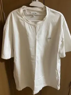 LACOSTE ホワイトTシャツXL 腹部に小さな汚れあり。