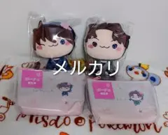 忍たま　桜もちぴこ　フリューくじ　土井半助/山田利吉　もちぴこぬいぐるみ/ポーチ