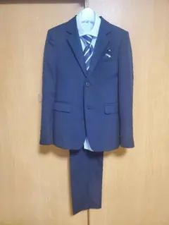 ジュニア ネイビー スーツ 水色 シャツ セット150センチ
