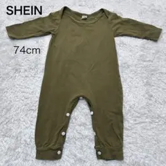 SHEIN ベビー ロンパース カーキ 74cm 長袖　男の子