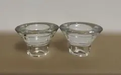 【美品】イケア キャンドルスタンド　2コセット　結婚式・クリスマス　ガラス製