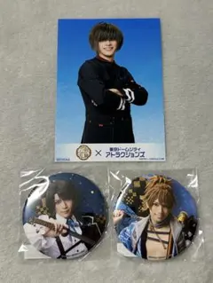 刀ミュ東京ドームシティコラボ缶バッジ・フード特典　桑名・松井・浦島