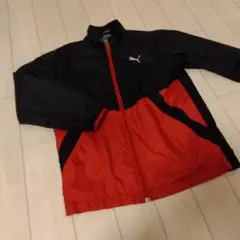 PUMA 赤黒ジャケット フルジップ　ウインドブレーカー