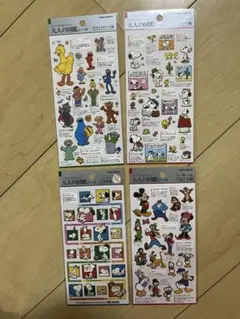 正規品　大人の図鑑シール セサミ　ディズニー　スヌーピー　4枚セット
