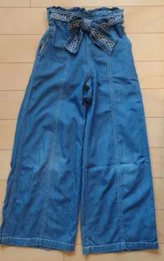 mezzo piano イージーワイドパンツ(140)リボン取り外し可能