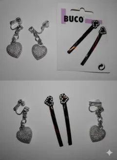 イヤリングとヘアピンのセットです。