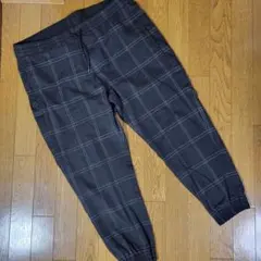 ZARA マン イージー ストレッチ チェック ジョガー テーパード パンツ