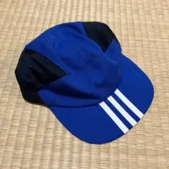 adidas 青色 ソフトキャップ キッズ　フリーサイズ　サッカー