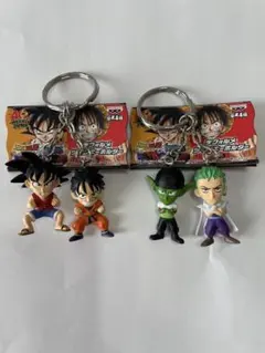 ジャンプ 40周年 デフォルメツインキーホルダー ドラゴンボール ワンピース