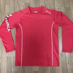 YONEX レッド 長袖 ウォームアップウェア JP L