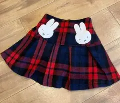 バースデイ　しまむら　ミッフィー　キュロット　スカート　チェック柄　100cm