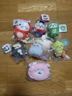 ちいかわマスコット　ハチワレ、モモンガ、ゴブリン、ゾウ、ポシェット　7点セット
