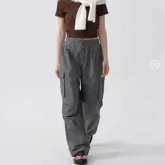 GU パラシュート カーゴパンツ グレー Mサイズ
