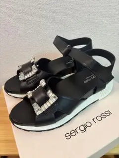 新品未使用 39サイズ◆ sergio rossi ビジューサンダルのサムネイル