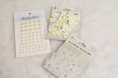 Seria セリア DAISO LOFTラインストーンシール　パール　⑧