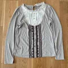 Y2K axes femme レイヤード風カットソー 森ガール フェアリーコア