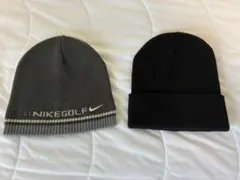 NIKE GOLF ニット帽 2点セット グレー 黒