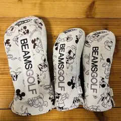 難あり　ビームスゴルフ×ディズニー　ヘッドカバー　3個セット