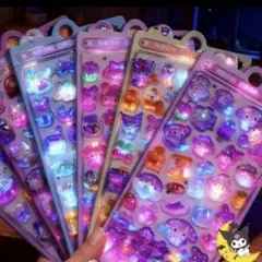 タイムセール❣️ボンボンドロップシール　サンリオ　 8シートセット　夜光★