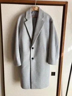 GLOBAL WORK WOOLLY TEC チェスター コート M グレー