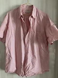 【USヴィンテージ】 J.CREW 半袖チェックシャツ Lサイズ