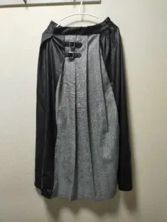 レザー　切り替え　スカート