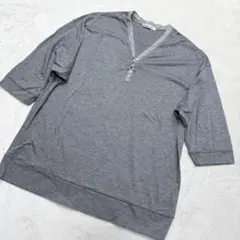 SIMPLE LIFE 七分袖カットソー　グレー　Lサイズ　極美品のサムネイル