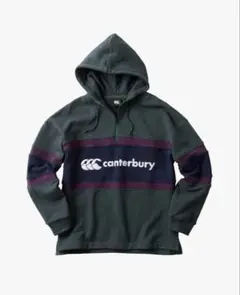 カンタベリー BIG RUGGER SWEAT HOODY M グリーン 裏起毛
