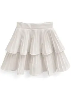 【新品】フリージアインパン裏地付きプリーツティアードミニスカート