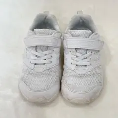 ◎瞬足 スニーカー キッズ 19cm 男の子 女の子 白 通学靴 幅広