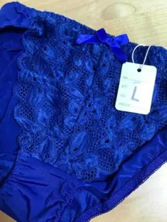 プロフィール拝見　青　光沢　ショーツ Lサイズ