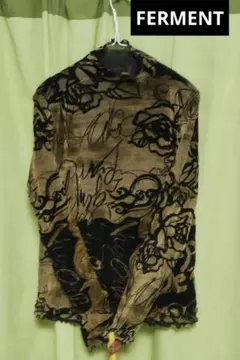 FERMENT レスピーギ ベロアボトルネックトップス