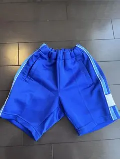 体操服ショートパンツ 青 サイドストライプ120