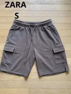 ZARA スウェットカーゴショーツ ブラウン メンズS ハーフパンツのサムネイル