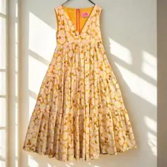 美品 Kate Spade サイズ4 ノースリーブ ワンピース マキシ丈 M