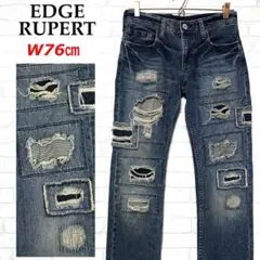 EDGH RUPERT ヴィンテージ加工 ヒッコリーリペア加工 ストレートデニム
