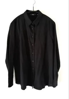 UNIQLO レーヨンブラウス ブラックL