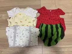 【良品】ベビー ロンパース 半袖 70 4点セット UNIQLO