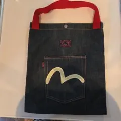 EVISU デニム トートバッグ 赤ハンドルのサムネイル