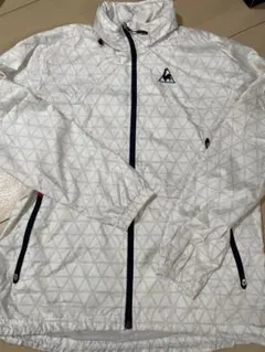 le coq sportif ホワイト三角形模様ジャケット