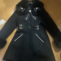 LIZLISA リズリサ ロングコート ダブルハートベルト メッセージコート 2025年最新】リズリサ コート ダブルハートベルトメッセージコートの