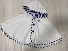 MIKI HOUSE ベビーポンチョ マント ホワイト