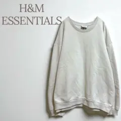 ★H&M★スウェット ユニセックス 裏起毛 ゆったりめ シンプル オフホワイト