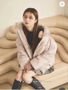 An MILLE オリジナル中綿コート ピンク サイズF