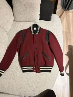 値下✖︎ サンローランパリ 14AW テディジャケット46 バーガンディ