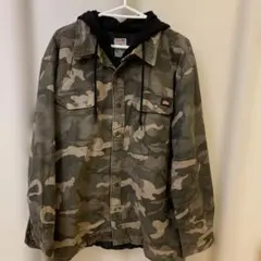 古着 Dickies 迷彩 フード付ジャケット ミリタリージャケット