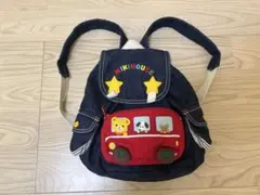 ミキハウス デニムリュック 動物キャラクター付き