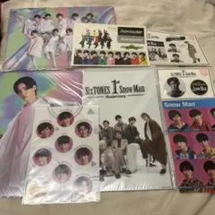 【値下げ】SnowMan 目黒蓮 ファイル 缶バッチ シール